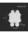 Wasserdichte 4-Wege Verteilerdose, IP68 - Weiß, 4-Pin, 24A, 450V, UV-beständig, 0,5-4mm²