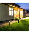50cm GU10 Gartenlampe/Pollerleuchte - IP54 Außen, rund, schwarz, Alu, ohne Leuchtmittel