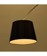 Schwarze LED Stehlampe mit Marmorfuß - E27 Fassung, max 60W, 192cm hoch, modernes Design