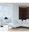 Schwarze LED Stehlampe mit Marmorfuß - E27 Fassung, max 60W, 192cm hoch, modernes Design