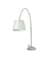 E27 Stehlampe mit Marmorfuß, 192cm - Elfenbein, Metall, max 60W, ohne Leuchtmittel