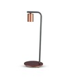 Designer Tischleuchte mit E27 Fassung und Schalter - Rotbronze, Metall, 150x420mm, max 60W
