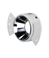 GU10 Einbaustrahler - Rund, weiß/chrom, IP20, Loch: Ø9 cm, Maße: Ø14 cm, ohne Leuchtmittel