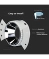 GU10 Einbaustrahler - Rund, weiß/chrom, IP20, Loch: Ø9 cm, Maße: Ø14 cm, ohne Leuchtmittel