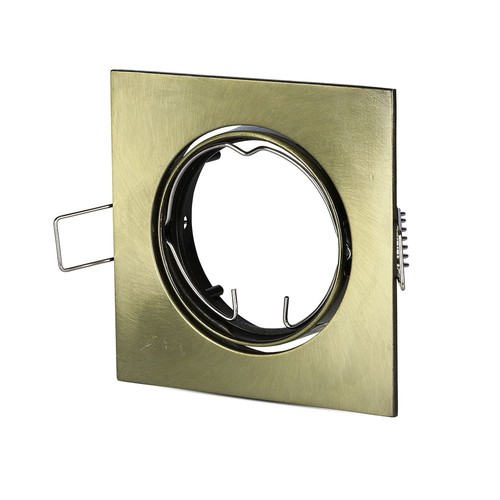 GU10 Einbauspot, quadratisch - Gold, Loch: Ø7,4 cm, Maße: 8,2 x 8,2 cm, ohne Leuchtmittel