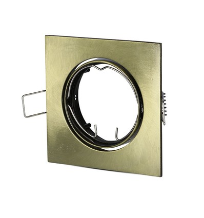 GU10 Einbauspot, quadratisch - Gold, Loch: Ø7,4 cm, Maße: 8,2 x 8,2 cm, ohne Leuchtmittel
