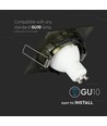 GU10 Einbauspot, quadratisch - Gold, Loch: Ø7,4 cm, Maße: 8,2 x 8,2 cm, ohne Leuchtmittel