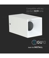 Vt-882 Lampe GU10 - quadratisch, weiß+weiß