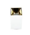GU10 quadratischer Aufbaustrahler - Weiß/Gold, Aluminium, 8x8cm