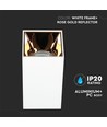 GU10 quadratischer Aufbaustrahler - Weiß/Roségold, Aluminium, IP20, ohne Leuchtmittel