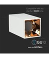 GU10 quadratischer Aufbaustrahler - Weiß/Roségold, Aluminium, IP20, ohne Leuchtmittel