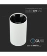 Vt-882 Lampe GU10 - rund, weiß+schwarz