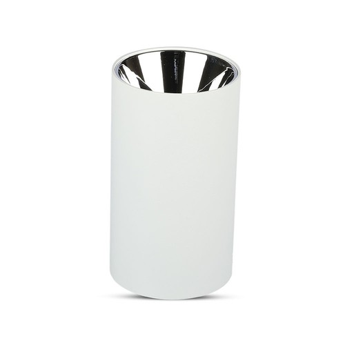 GU10 Aufbaustrahler - Rund, Weiß und Chrom, Aluminium, ohne Leuchtmittel