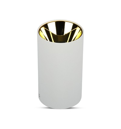 GU10 Aufbaustrahler - Weiß / Gold, Ø8cm, Aluminium, ohne Leuchtmittel