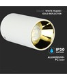 GU10 Aufbaustrahler - Weiß / Gold, Ø8cm, Aluminium, ohne Leuchtmittel