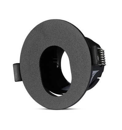 GU10 Einbaustrahler - Schwarz, rund, Aluminium, Lochmaß: Ø7,5 cm, Maße: Ø8,3 cm, IP20
