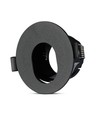 GU10 Einbaustrahler - Schwarz, rund, Aluminium, Lochmaß: Ø7,5 cm, Maße: Ø8,3 cm, IP20