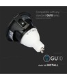 GU10 Einbaustrahler - Schwarz, rund, Aluminium, Lochmaß: Ø7,5 cm, Maße: Ø8,3 cm, IP20