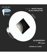Vt-883 Lampenfassung GU10 - quadratisch, weiß+schwarz
