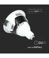 Vt-883 Lampenfassung GU10 - quadratisch, weiß+schwarz