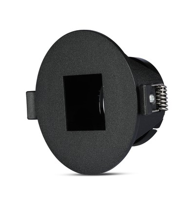 GU10 Einbaustrahler, quadratisch - Schwarz, Aluminium, Lochmaß: Ø7,5 cm, Maße: 8,3 x 8,3 cm, IP20