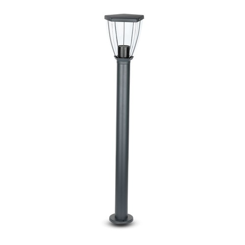 E27 Gartenlampe aus Edelstahl - 80cm, Schwarz/Grau, IP44 Außenbereich, ohne Leuchtmittel