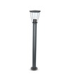 E27 Gartenlampe aus Edelstahl - 80cm, Schwarz/Grau, IP44 Außenbereich, ohne Leuchtmittel