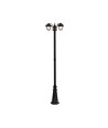 2-flammige Gartenleuchte für E27, 230cm - IP44, Schwarz, Aluminium, ohne Leuchtmittel