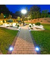 2-flammige Gartenleuchte für E27, 230cm - IP44, Schwarz, Aluminium, ohne Leuchtmittel