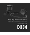 Mikrowellensensor für Hallenstrahler - IP65, 1-10V dimmbar, 360°, Schwarz, 5 Jahre Garantie