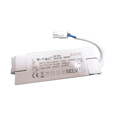 40W LED Driver für 60x60 LED Panel - 1050mA, IP20, 30-42V DC
