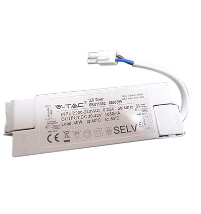 40W LED Driver für 60x60 LED Panel - 1050mA, IP20, 30-42V DC