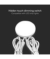 Verdeckter Touch-Dimmer für LED-Streifen - Weiß, 12V/24V, bis 2,5cm Materialstärke