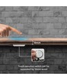 Verdeckter Touch-Dimmer für LED-Streifen - Weiß, 12V/24V, bis 2,5cm Materialstärke