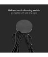 Verdeckter Touch-Dimmer für LED - Kapazitiv, Schwarz, 12V (72W), 24V (144W), bis zu 2,5cm Dicke