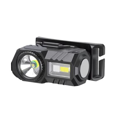 3W LED Stirnlampe - IP43, weißes und RGB-Licht, 8 Lichtfunktionen, inkl. Halterung