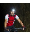 3W LED Stirnlampe - IP43, weißes und RGB-Licht, 8 Lichtfunktionen, inkl. Halterung