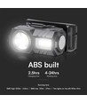 3W LED Stirnlampe - IP43, weißes und RGB-Licht, 8 Lichtfunktionen, inkl. Halterung