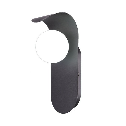 Designer G9 Wandleuchte - Schwarz, Stahl und Glas, max. 5W LED, IP20 Innenbereich