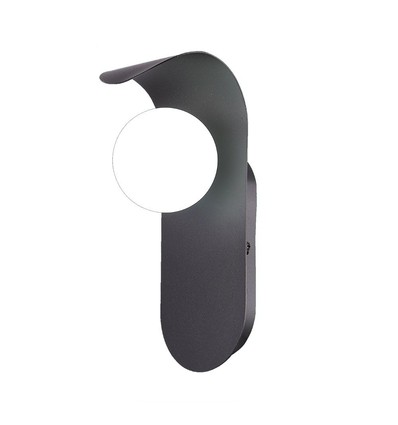 Designer G9 Wandleuchte - Schwarz, Stahl und Glas, max. 5W LED, IP20 Innenbereich