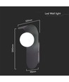 Designer G9 Wandleuchte - Schwarz, Stahl und Glas, max. 5W LED, IP20 Innenbereich