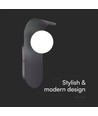 Designer G9 Wandleuchte - Schwarz, Stahl und Glas, max. 5W LED, IP20 Innenbereich