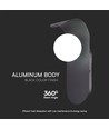 Designer G9 Wandleuchte - Schwarz, Stahl und Glas, max. 5W LED, IP20 Innenbereich