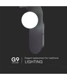 Designer G9 Wandleuchte - Schwarz, Stahl und Glas, max. 5W LED, IP20 Innenbereich