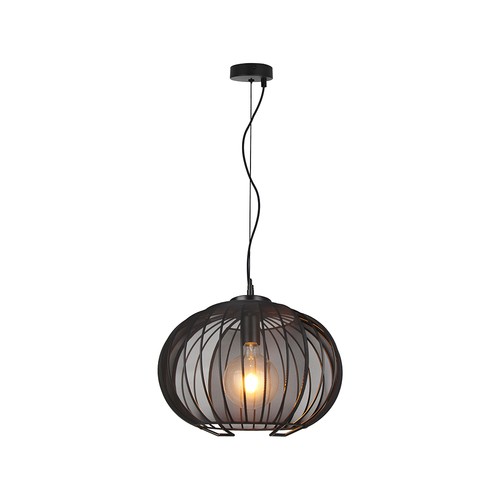 E27 Designer Pendelleuchte - Mattschwarz, Ø40cm, ohne Leuchtmittel