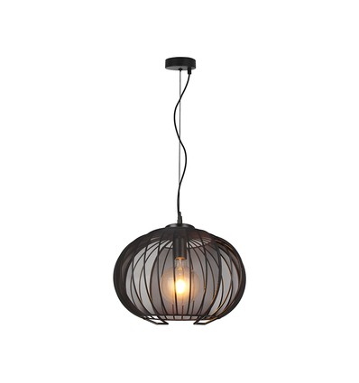 E27 Designer Pendelleuchte - Mattschwarz, Ø40cm, ohne Leuchtmittel