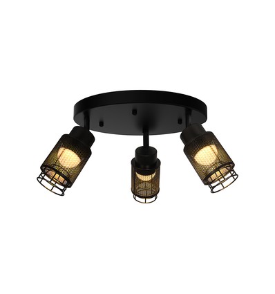 18W LED Designer Deckenleuchte - Ø30cm, 3000K, Mattschwarz, IP20 Innenbereich