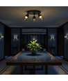 18W LED Designer Deckenleuchte - Ø30cm, 3000K, Mattschwarz, IP20 Innenbereich