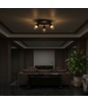 18W LED Designer Deckenleuchte - Ø30cm, 3000K, Mattschwarz, IP20 Innenbereich