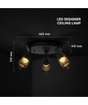 18W LED Designer Deckenleuchte - Ø30cm, 3000K, Mattschwarz, IP20 Innenbereich